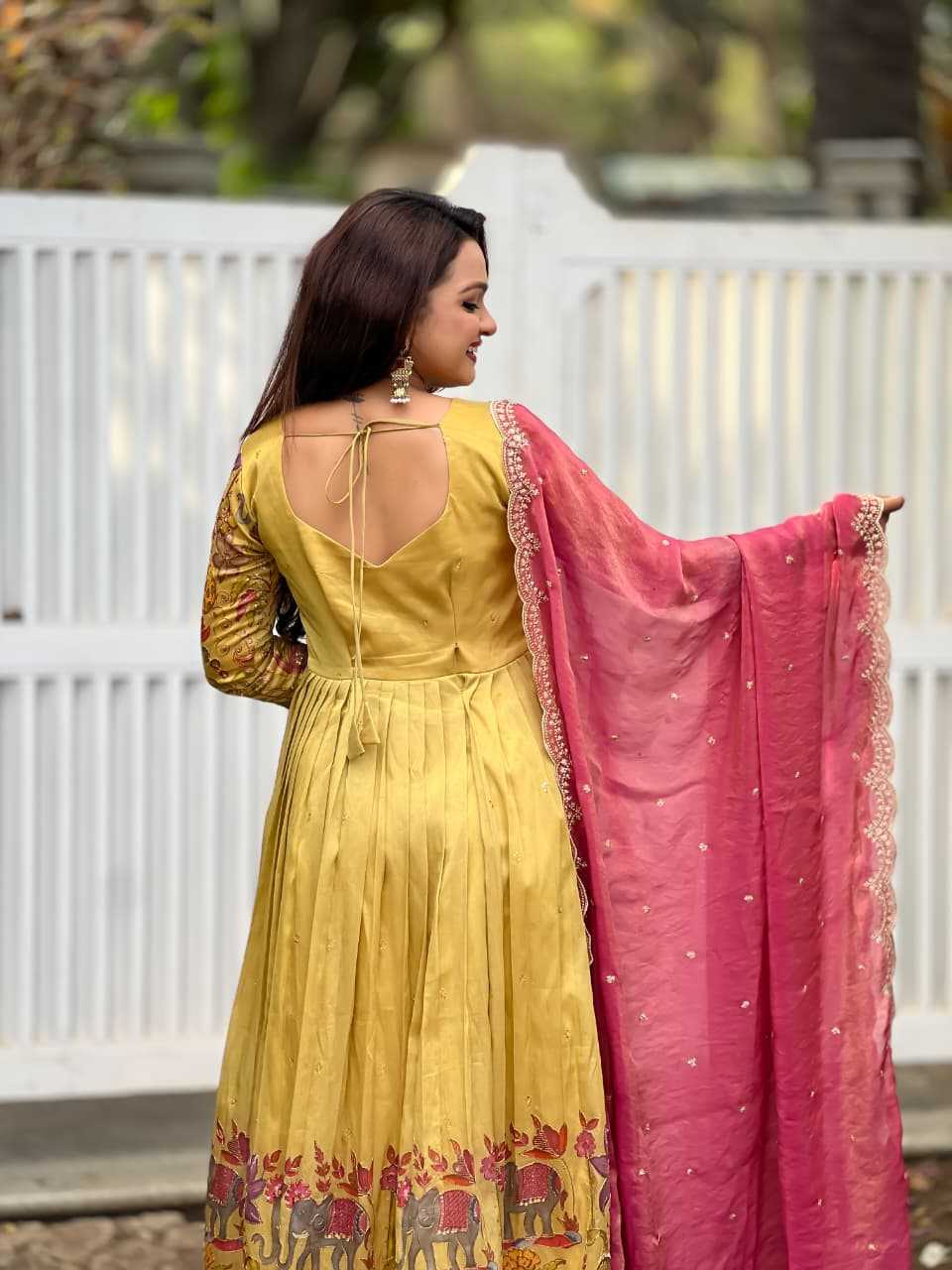 Silk Embroidery Gown