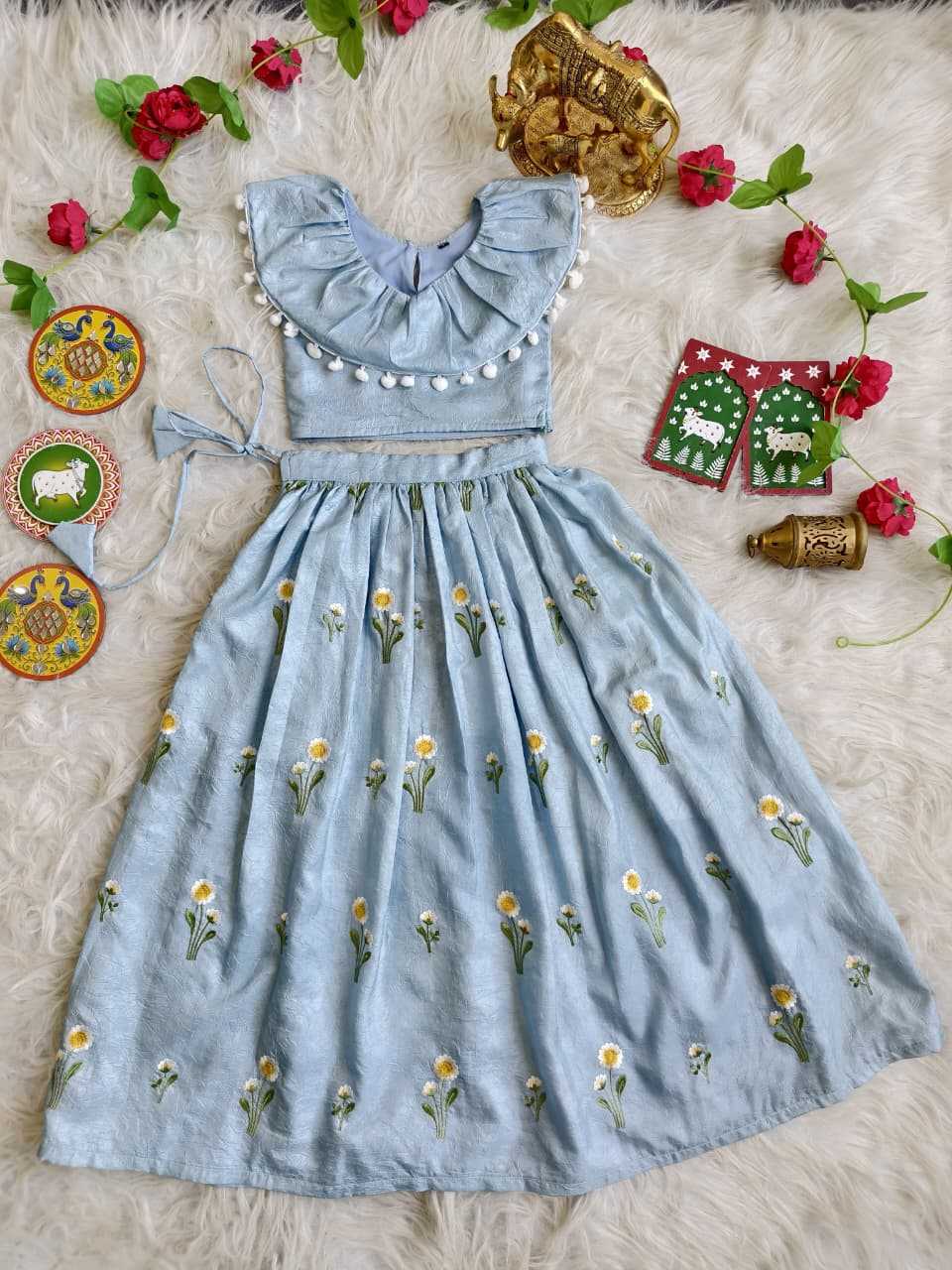 Crush Silk Kids Lehenga