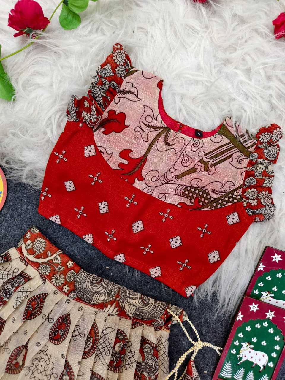 Linen Kids Lehenga