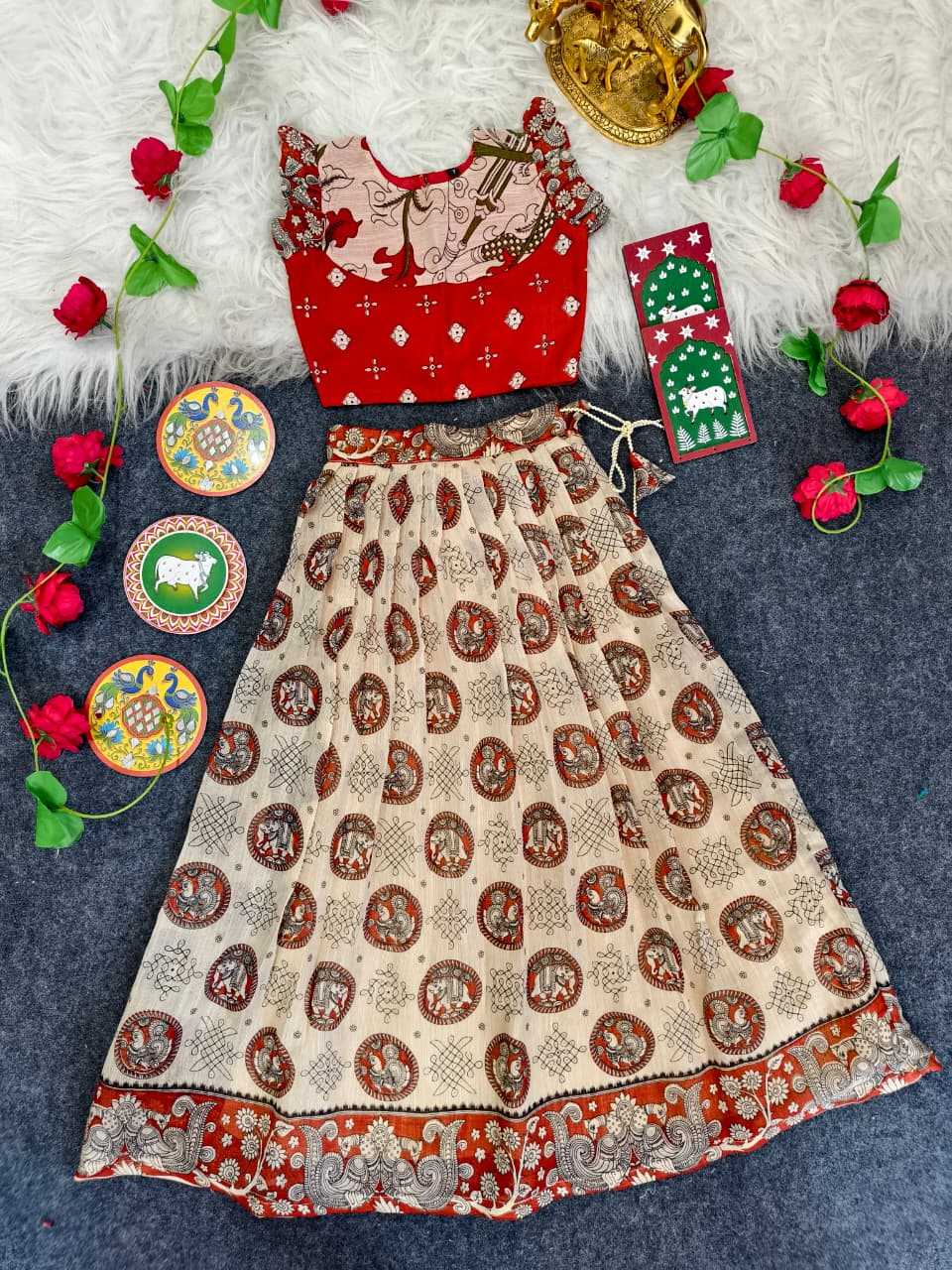 Linen Kids Lehenga