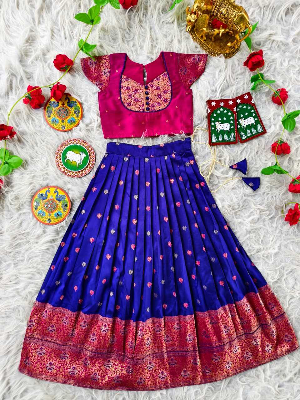 Soft Silk Kids Lehenga
