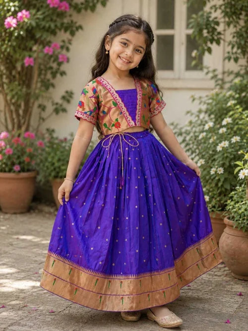 Soft Silk Kids Lehenga