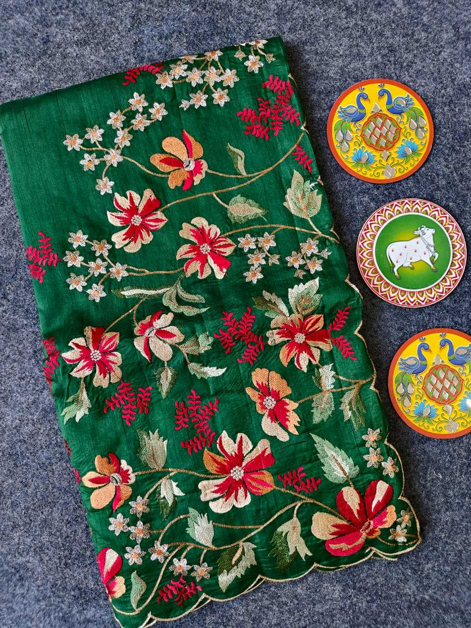 Silk Traditional Saree in Green