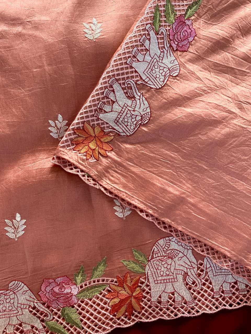 Pure Viscos Embroidered Saree
