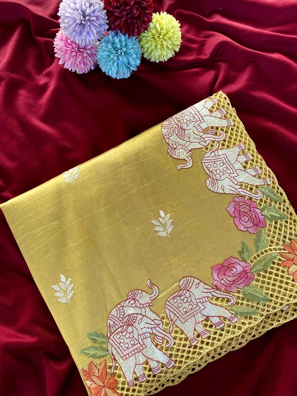 Pure Viscos Embroidered Saree