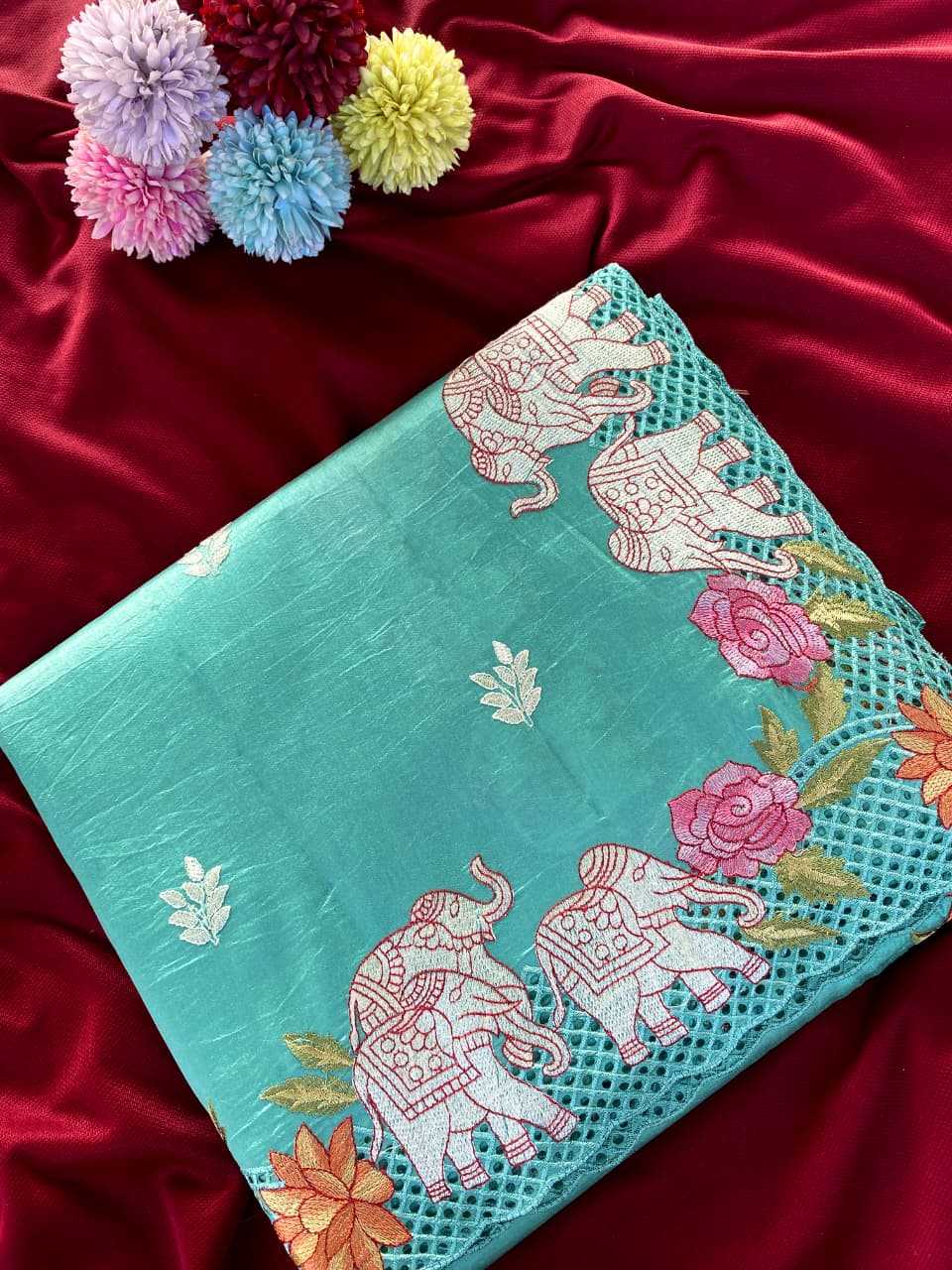 Pure Viscos Embroidered Saree