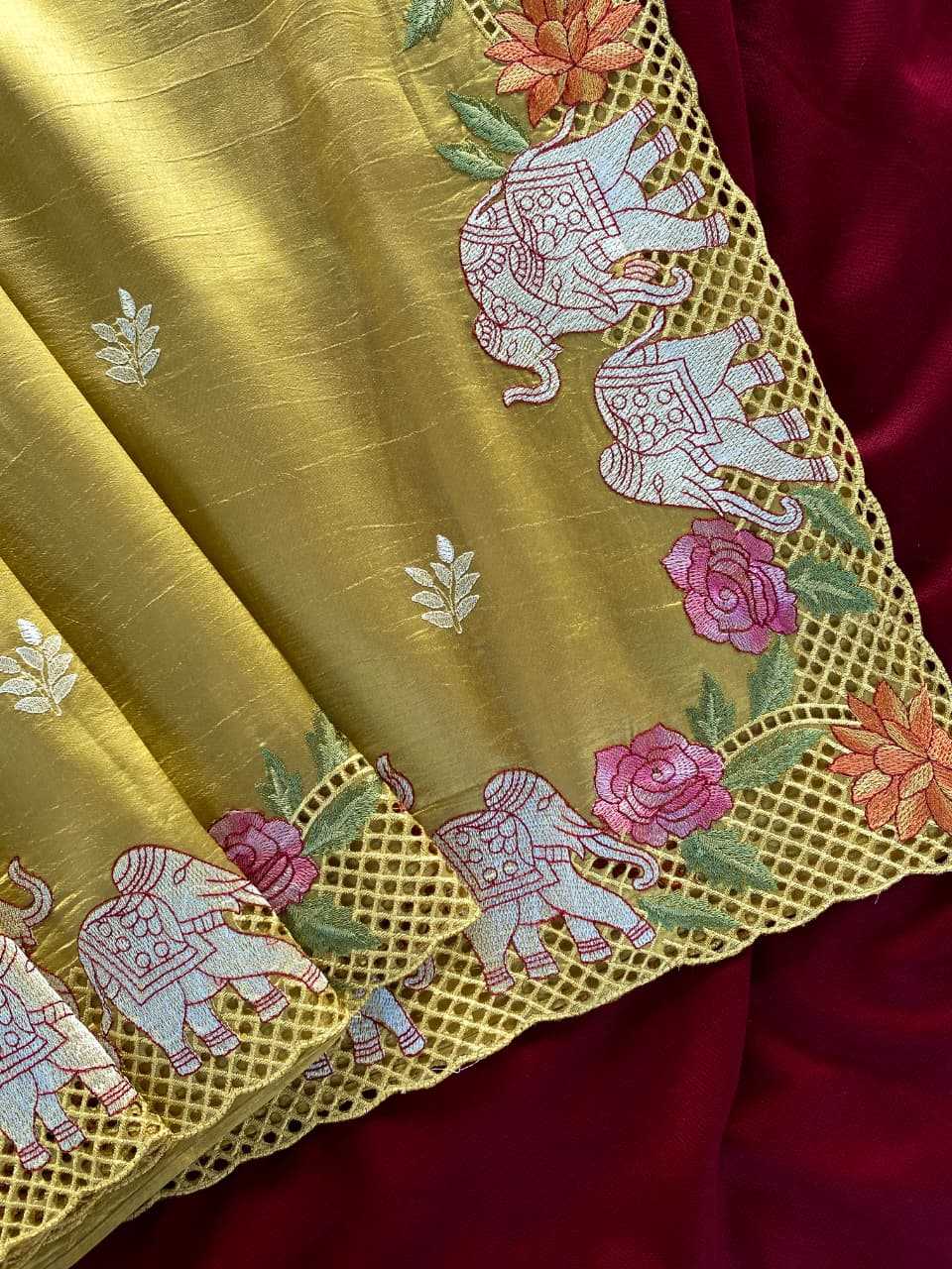 Pure Viscos Embroidered Saree