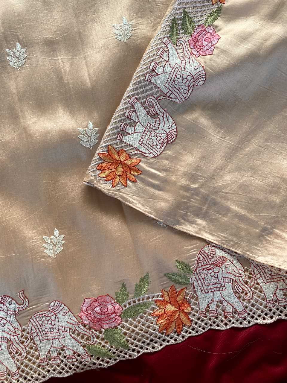 Pure Viscos Embroidered Saree