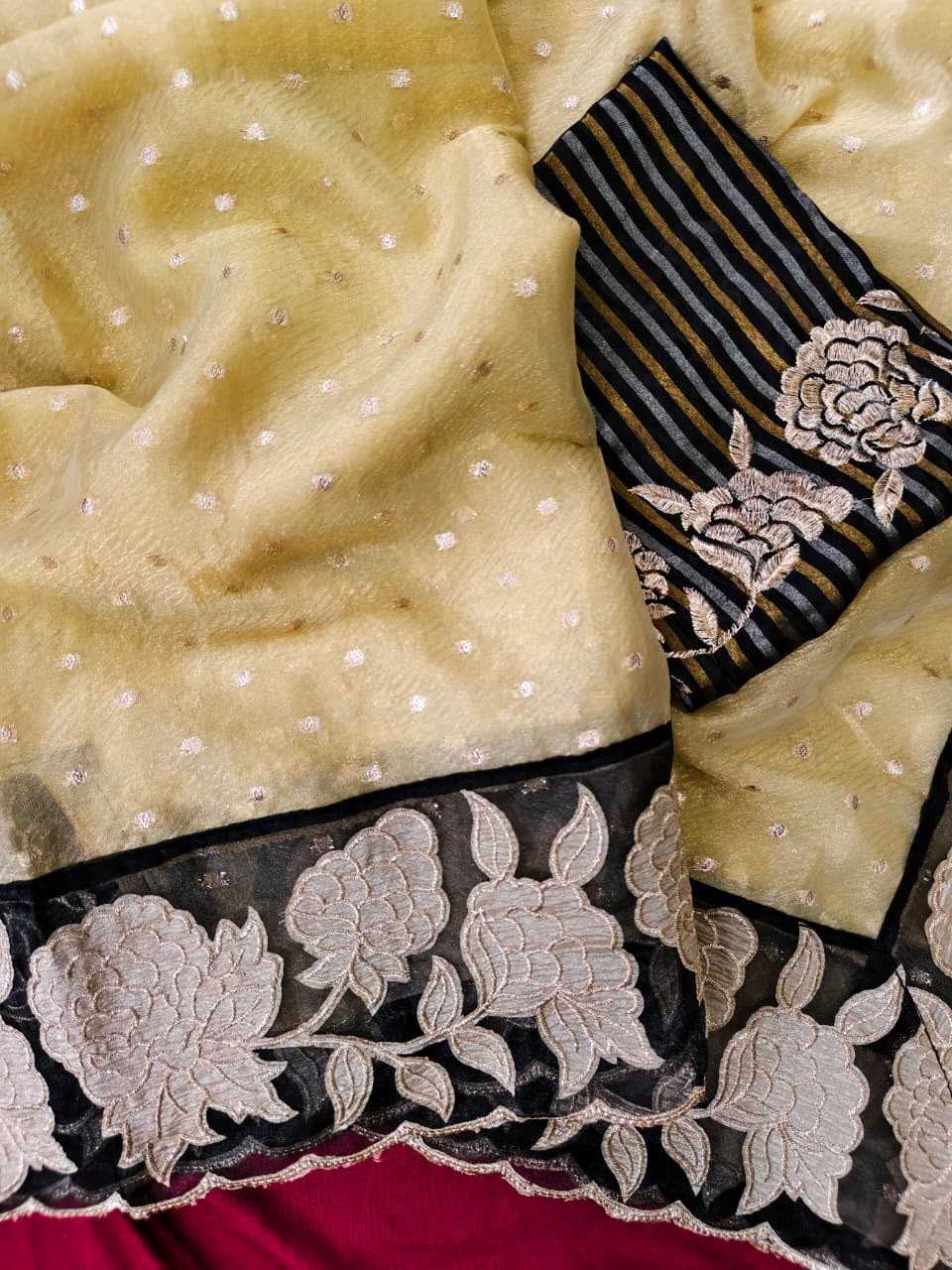 Tissue Silk Saree in Black