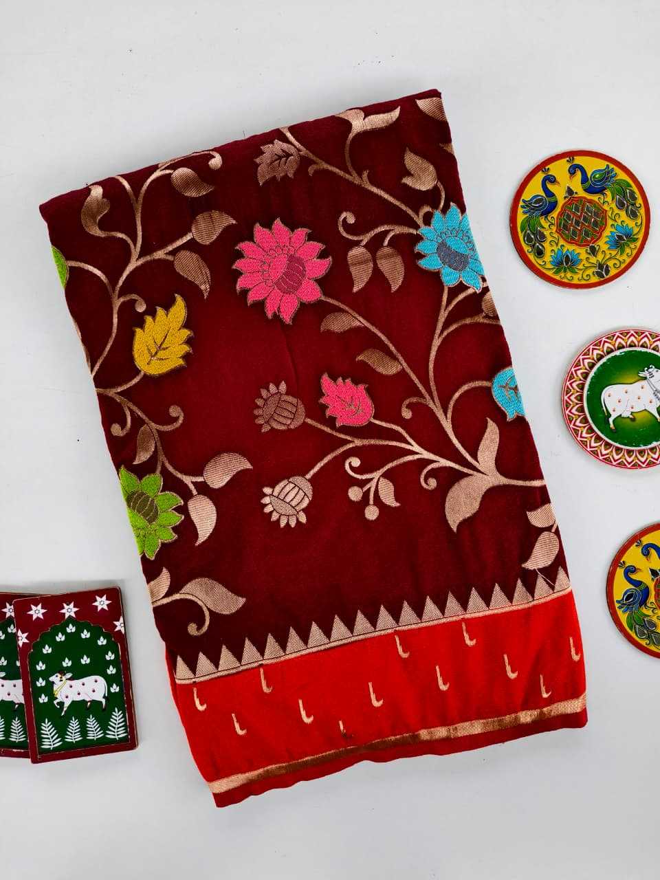 Nylon Designer Saree
