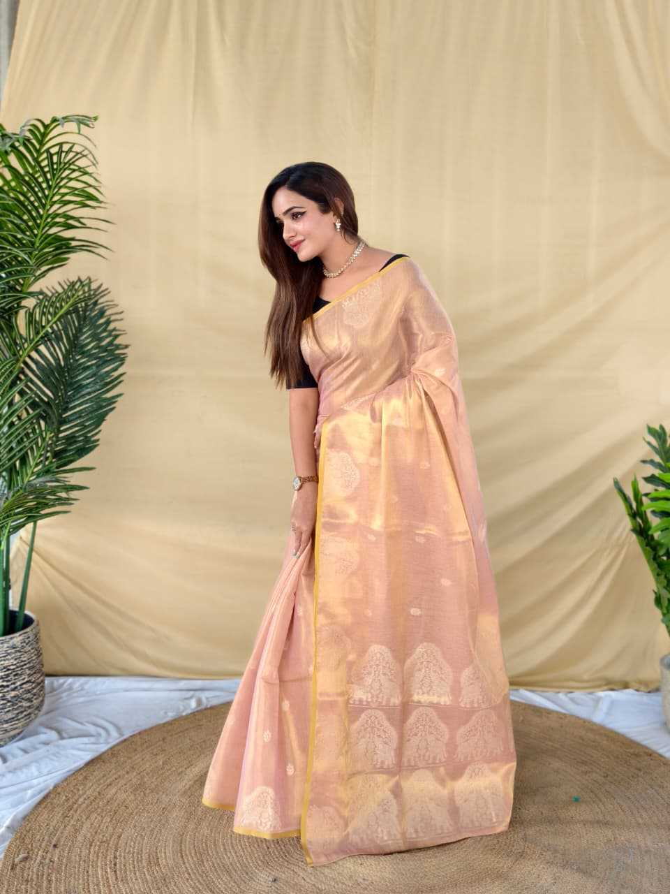 Tissue Designer Saree in Bronze