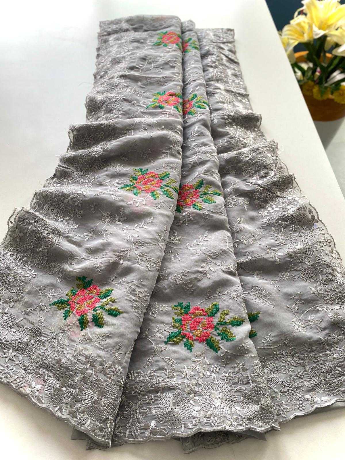 Chiffon Embroidered Saree