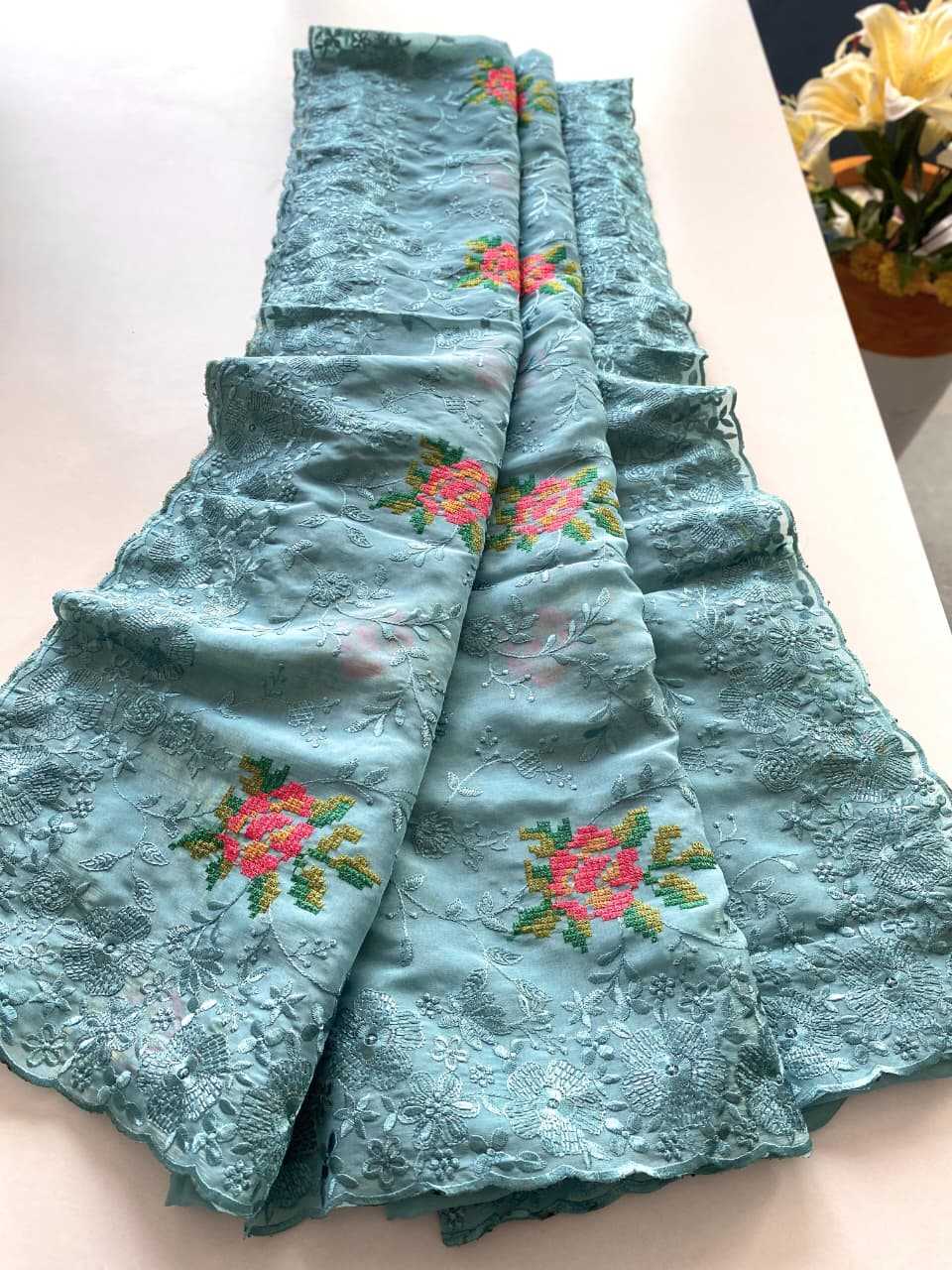 Chiffon Embroidered Saree