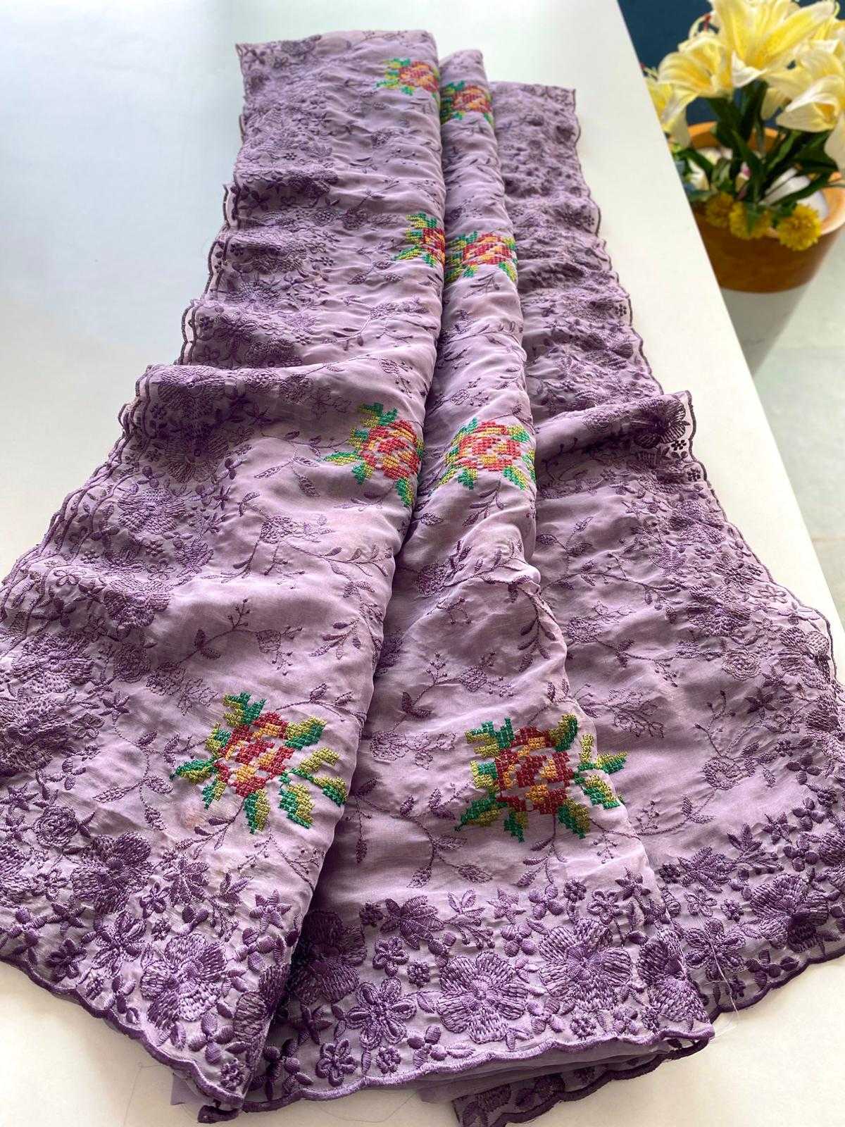 Chiffon Embroidered Saree