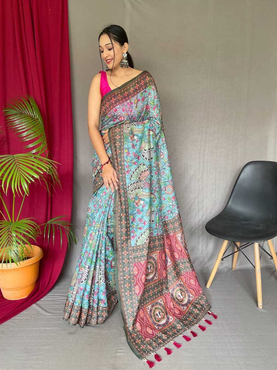 Bandhani Silk Printed Saree
