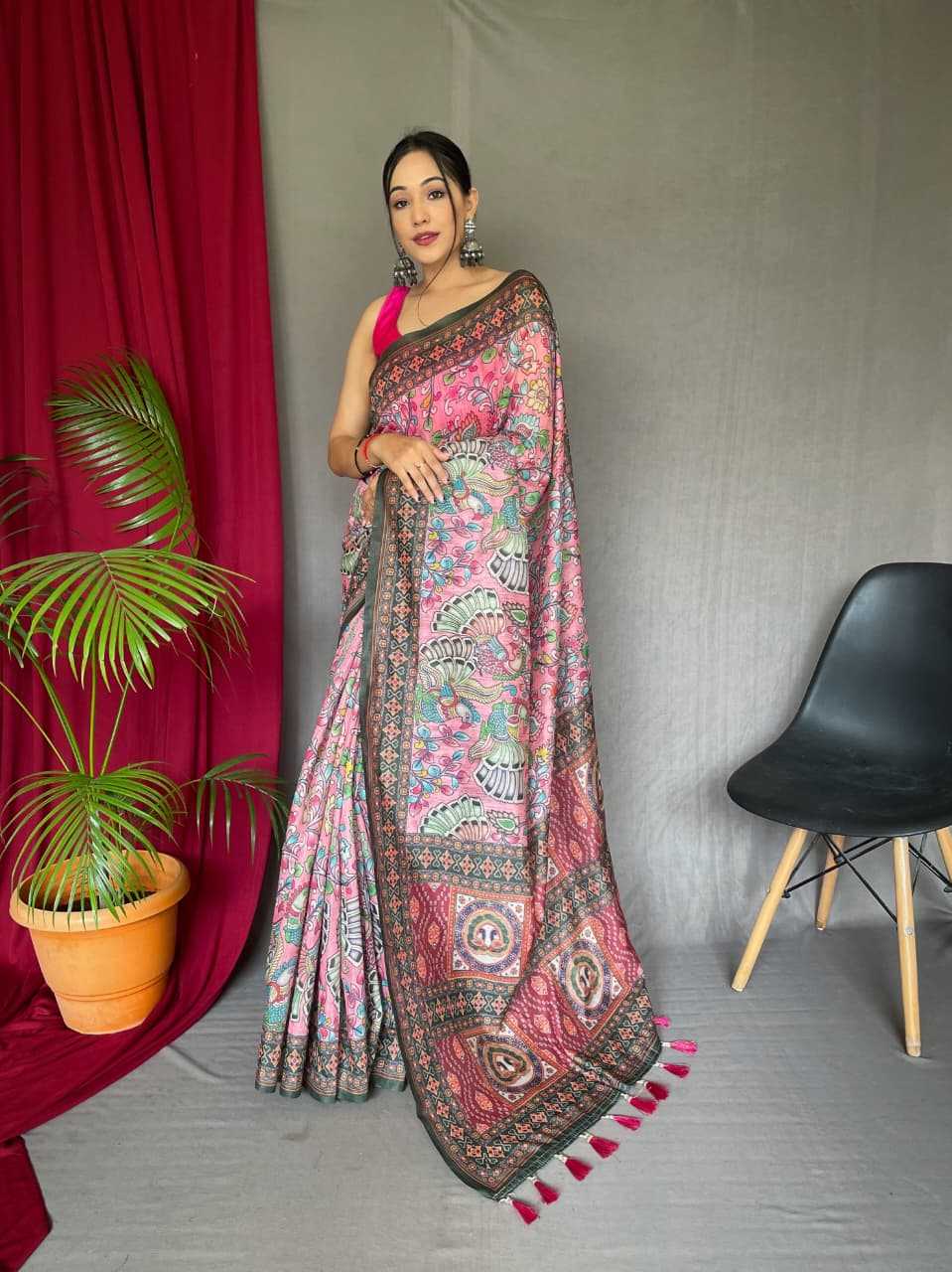 Bandhani Silk Printed Saree