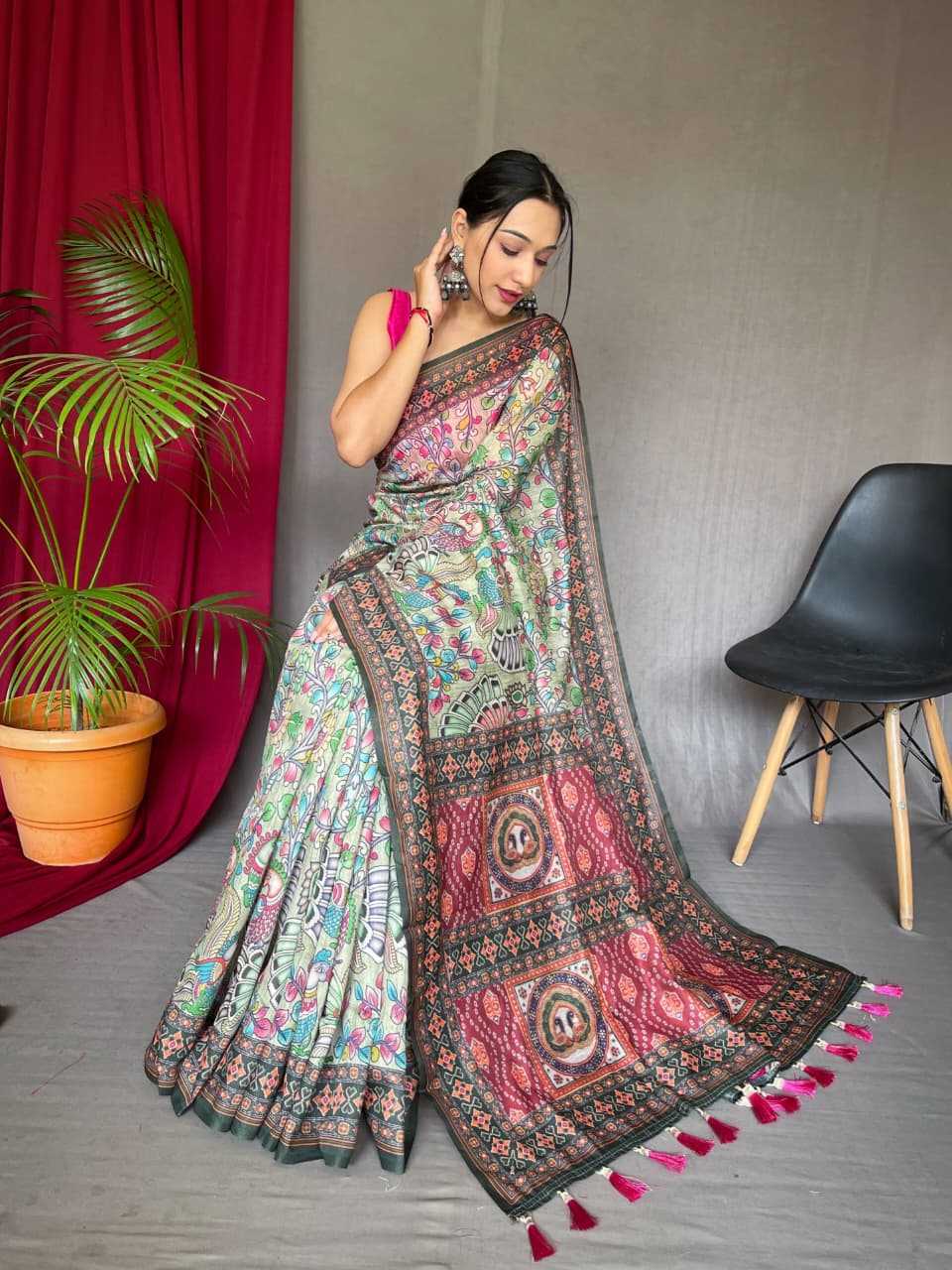 Bandhani Silk Printed Saree
