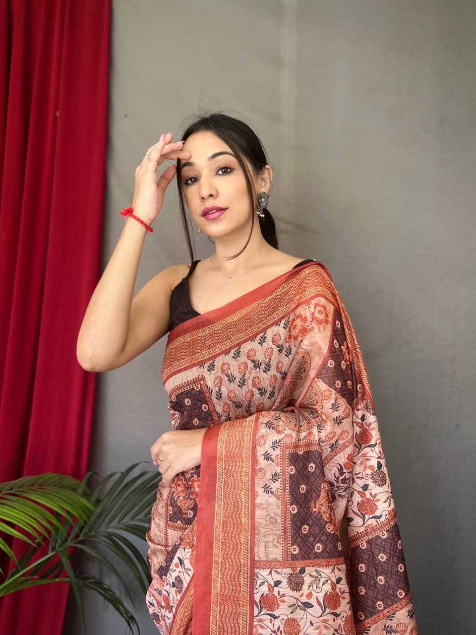 Carpet Silk Cotton Designer Saree