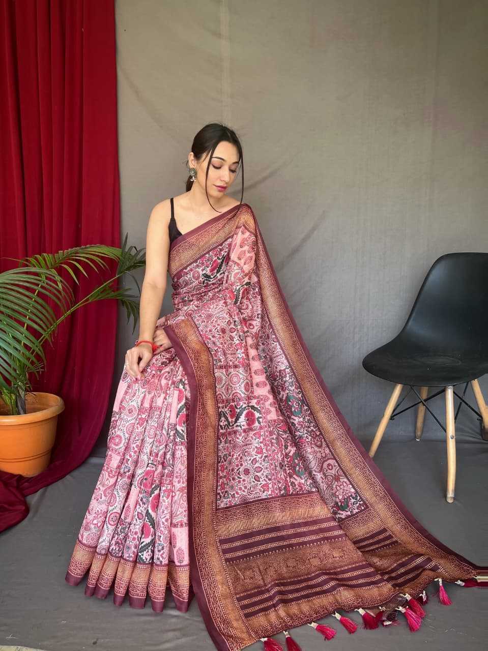Carpet Silk Cotton Designer Saree