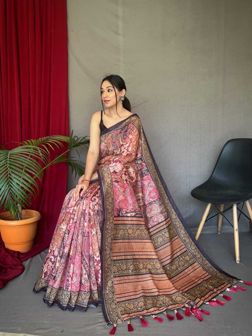 Carpet Silk Cotton Designer Saree