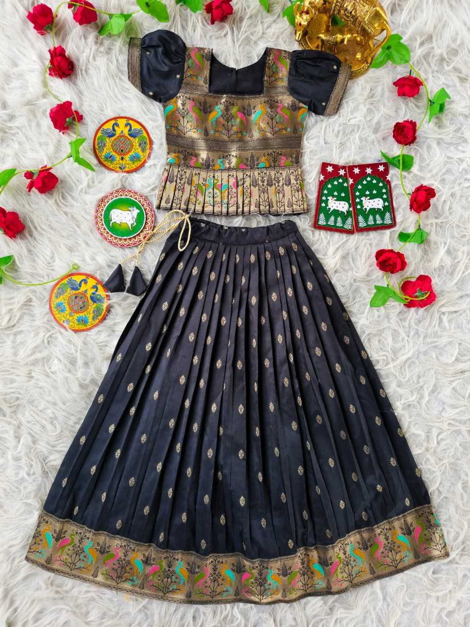 Soft Silk Kids Lehenga