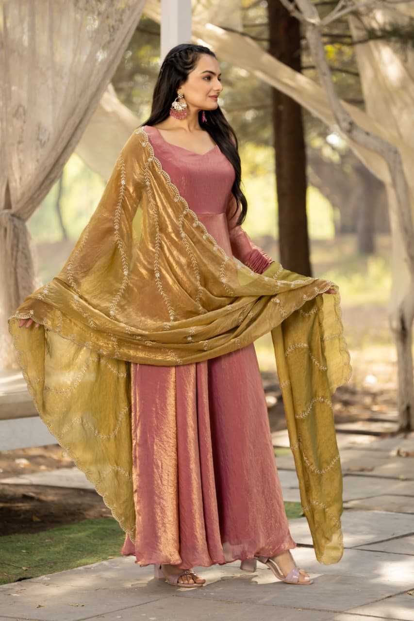 Space Silk Embroidery Gown