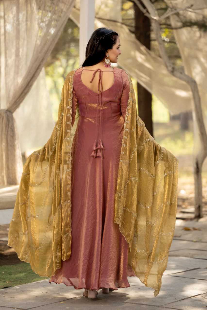 Space Silk Embroidery Gown