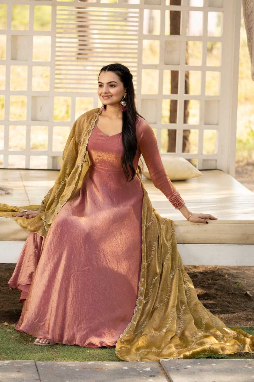 Space Silk Embroidery Gown