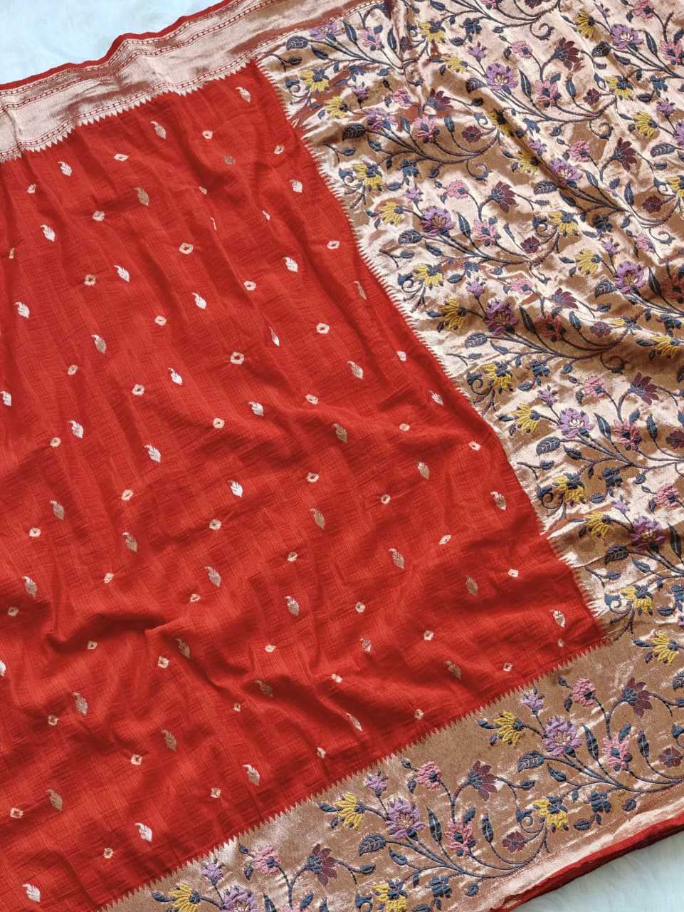 Murnal Pure Silk Raw Saree