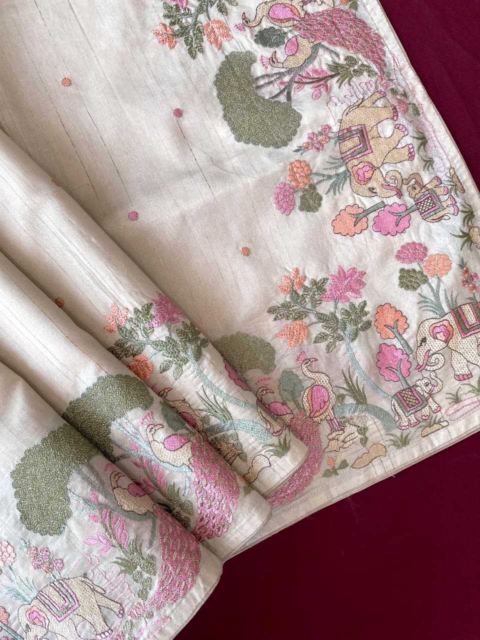 Tussar Silk Designer Saree