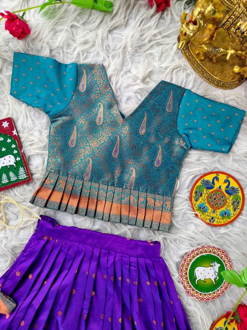 Soft Silk Kids Lehenga