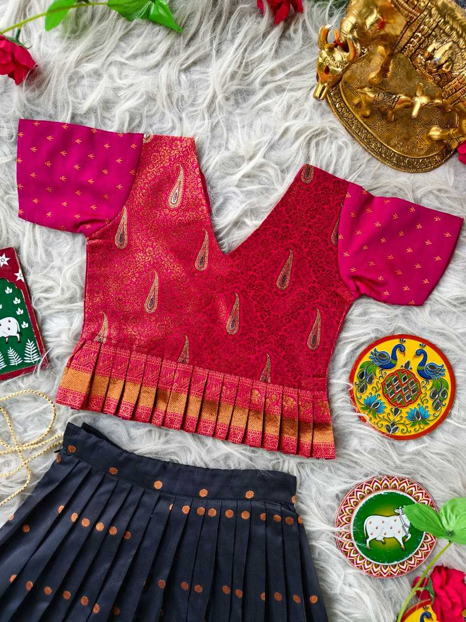 Soft Silk Kids Lehenga