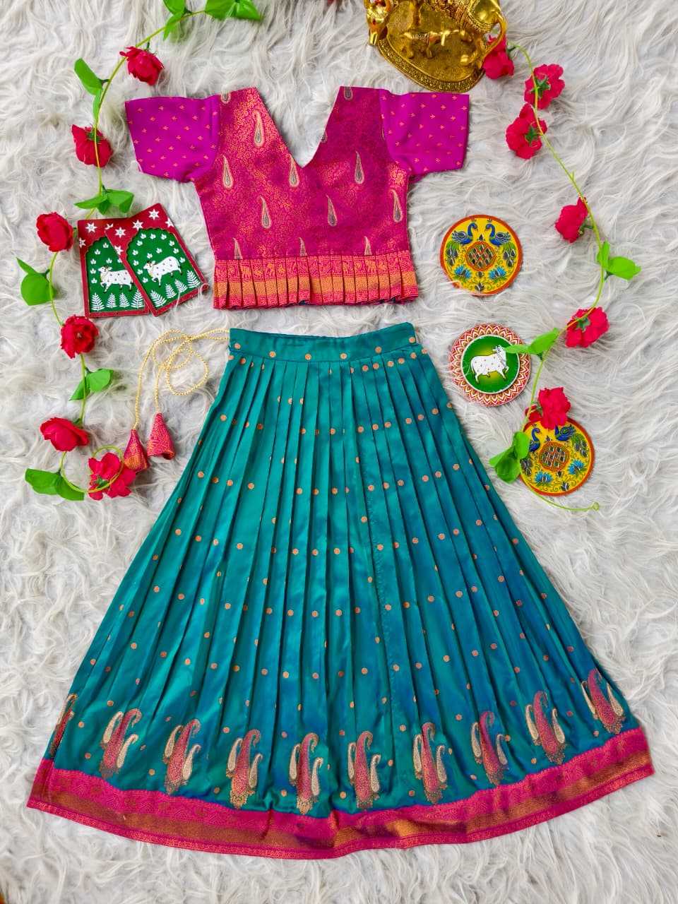 Soft Silk Kids Lehenga