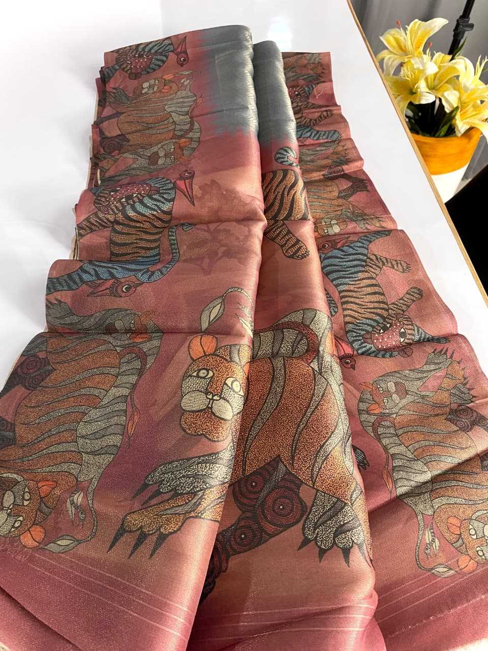 Tissue Printed Saree