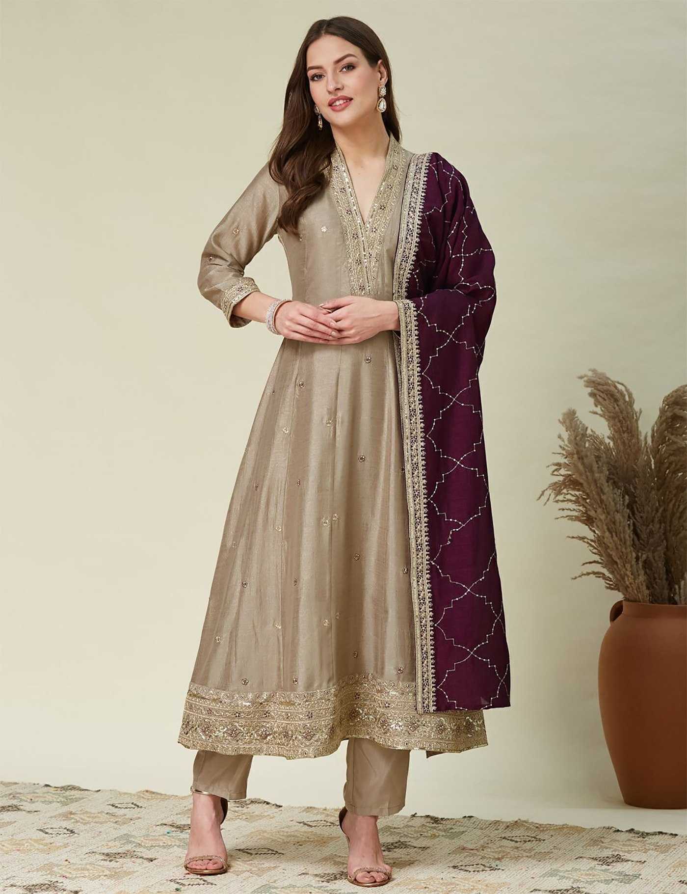 Vichitra Silk Designer Kurti