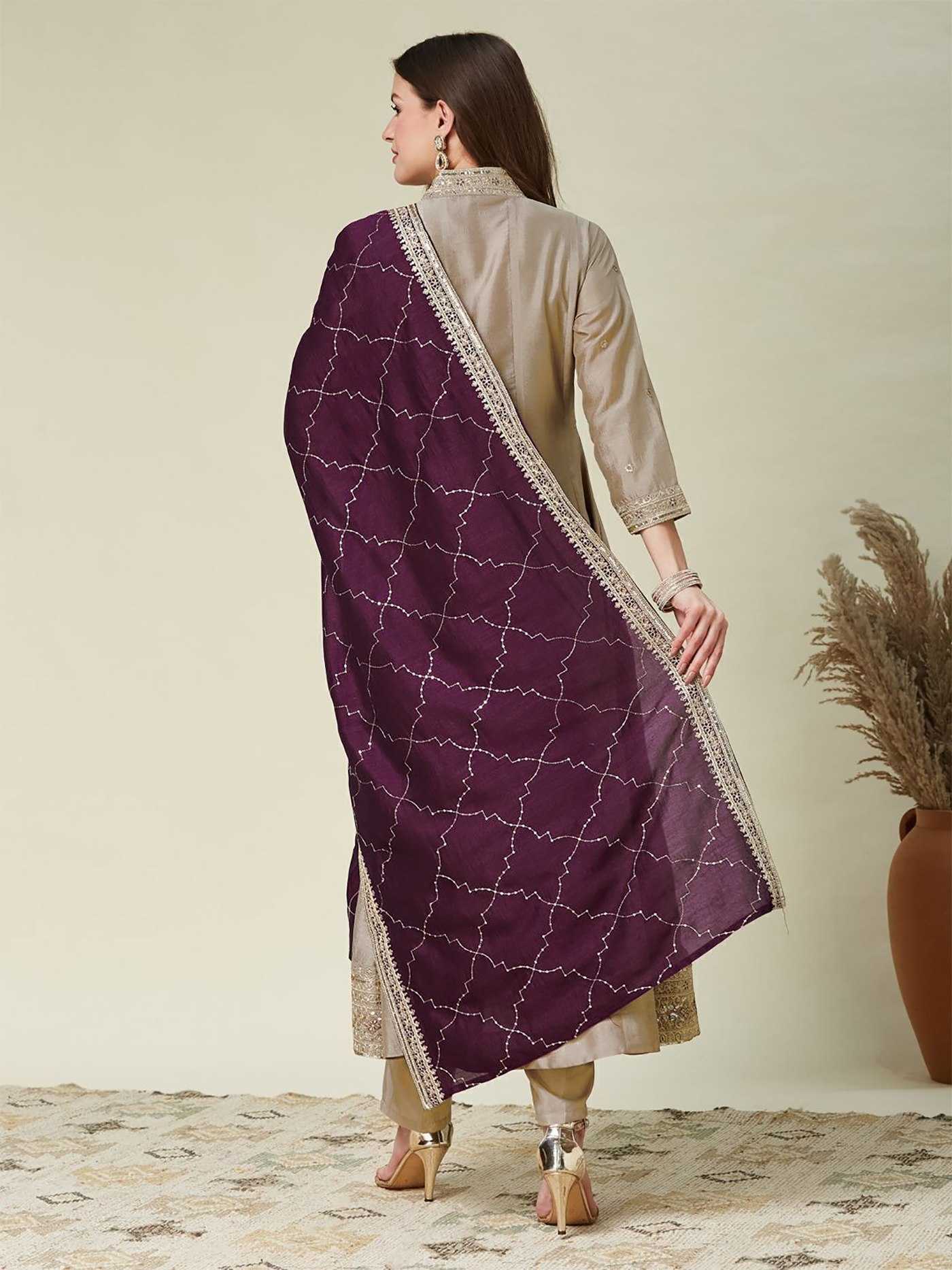 Vichitra Silk Designer Kurti