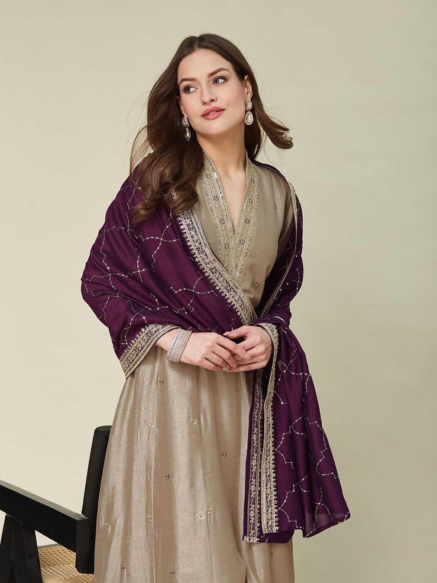Vichitra Silk Designer Kurti