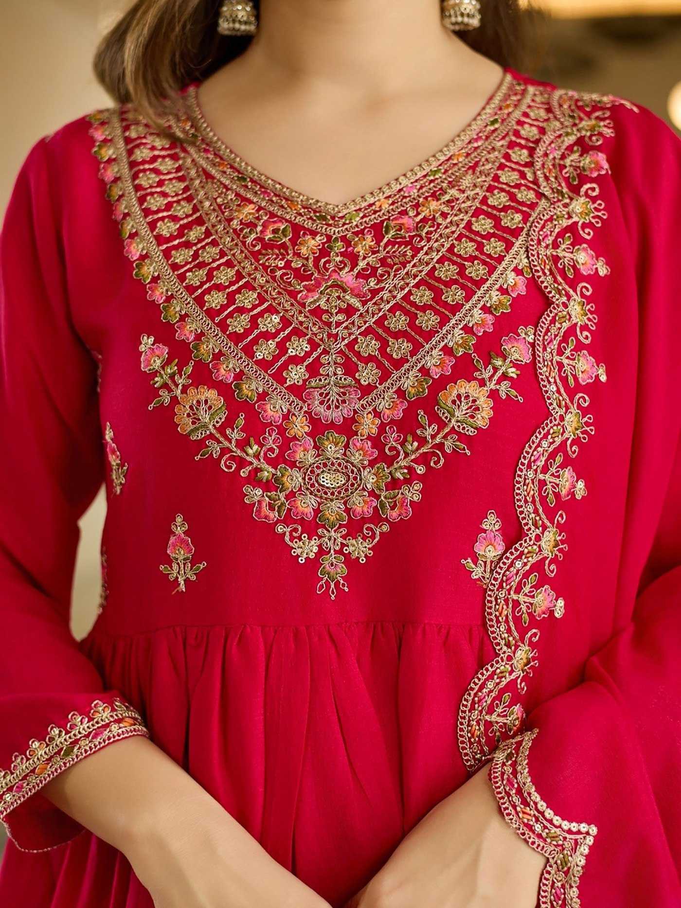 Vichitra Silk Sharara Salwar Suit