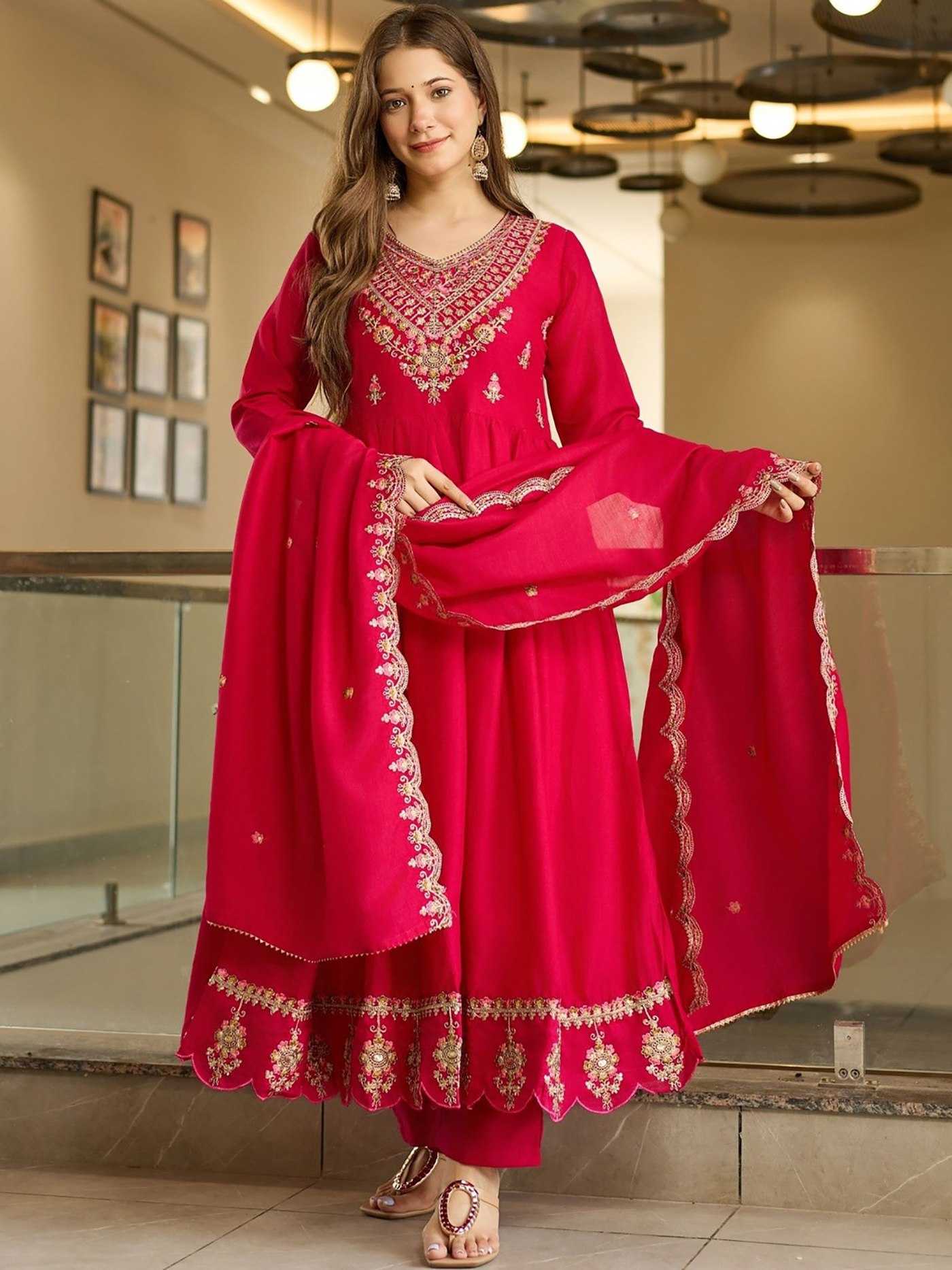 Vichitra Silk Sharara Salwar Suit