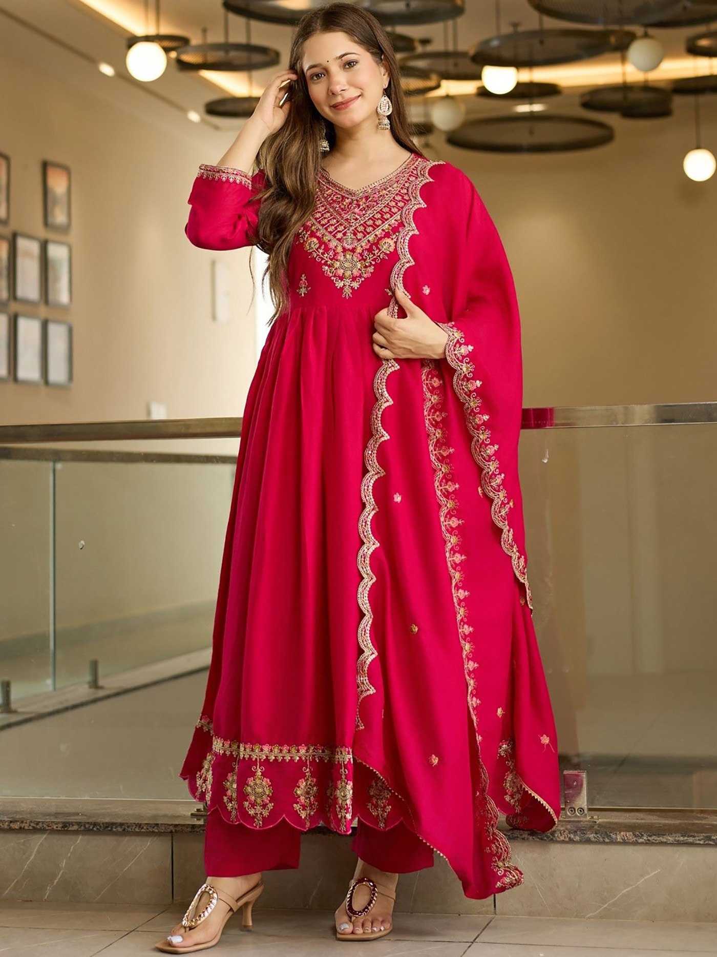 Vichitra Silk Sharara Salwar Suit