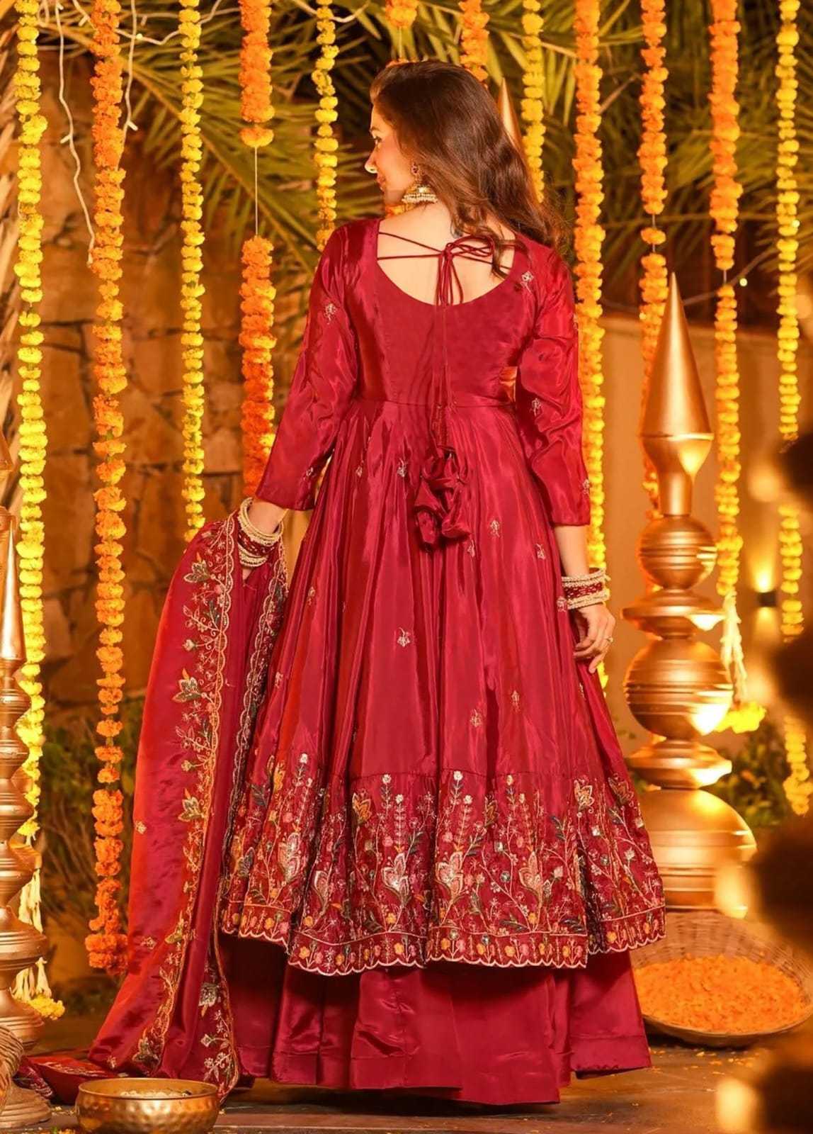 Pink Karnival Crepe Anarkali Suit