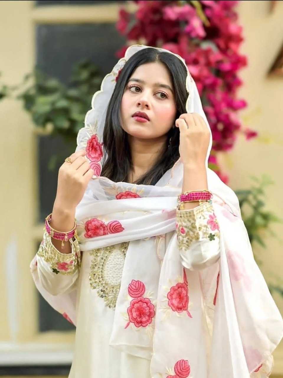 Crepe Sharara Salwar Suit