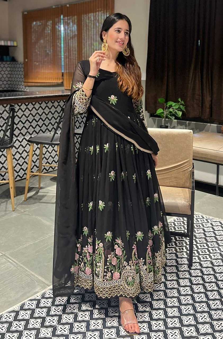 Georgette Embroidery Gown