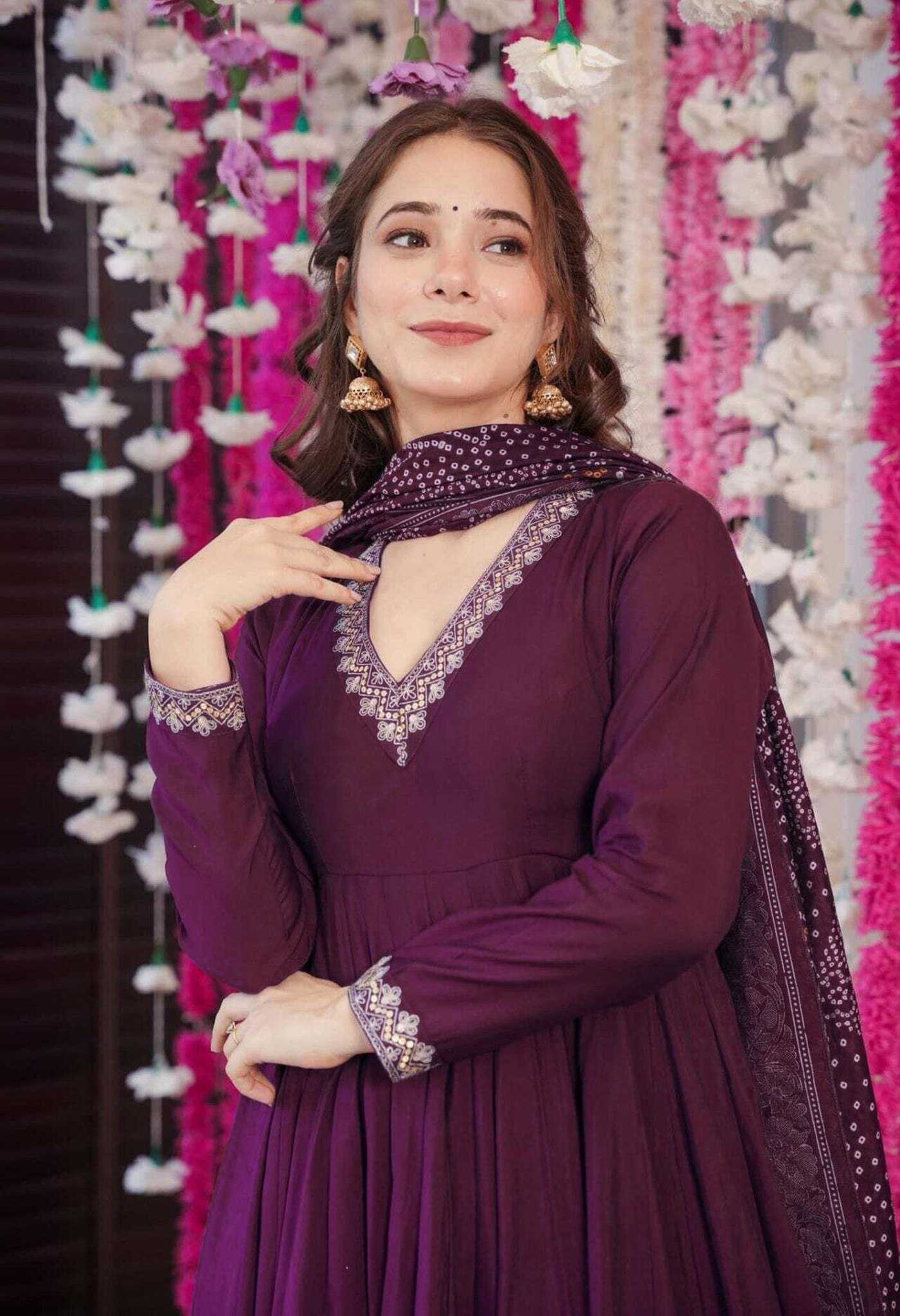 Vichitra Silk Embroidery Suit