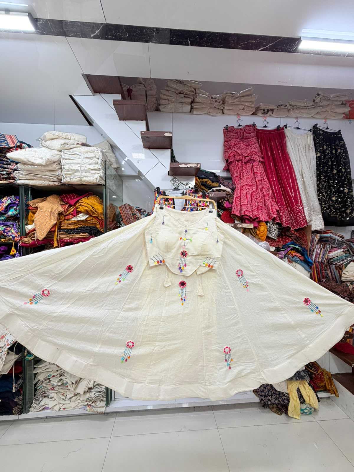 Purvi Khadi Cotton Designer Lehenga
