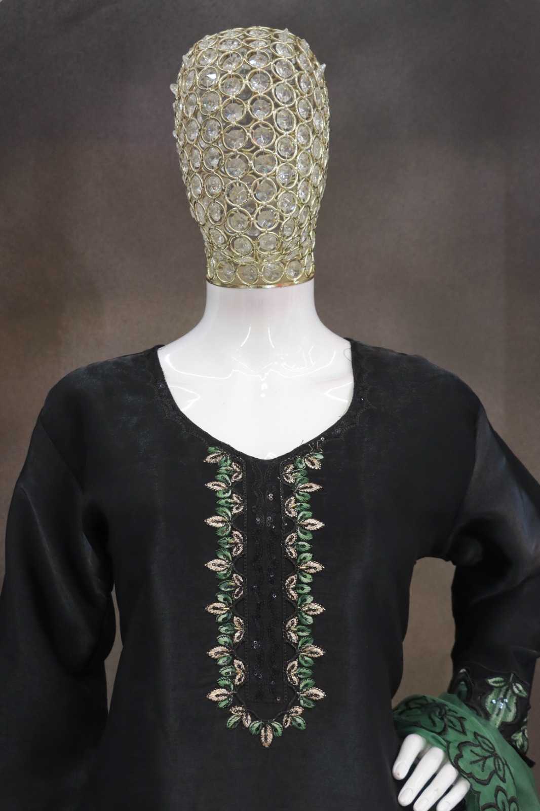 Satin Embroidery Suit