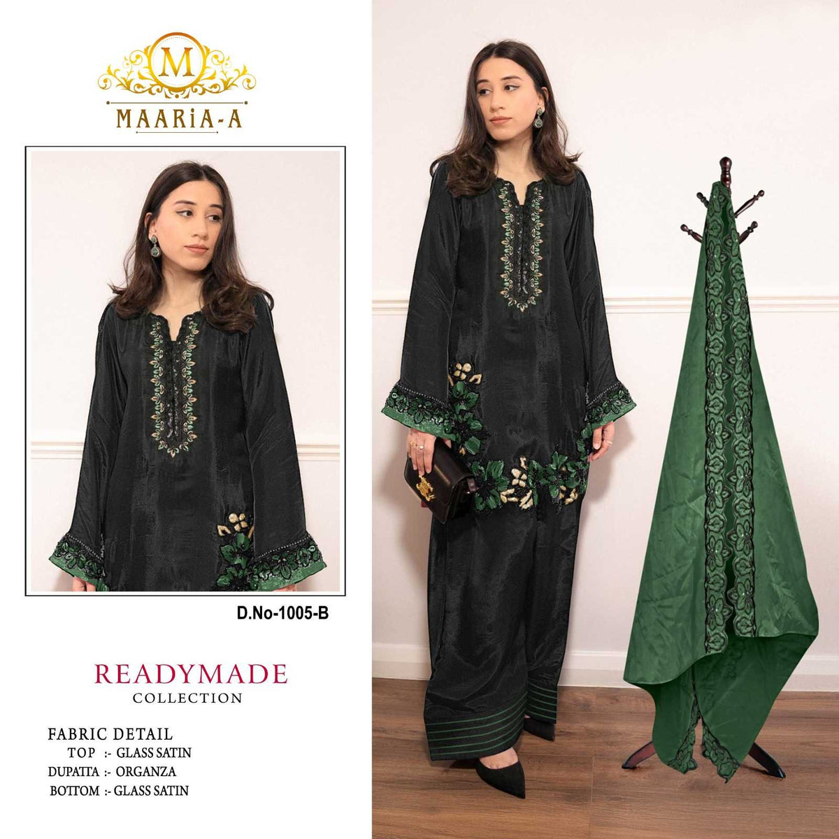 Satin Embroidery Suit