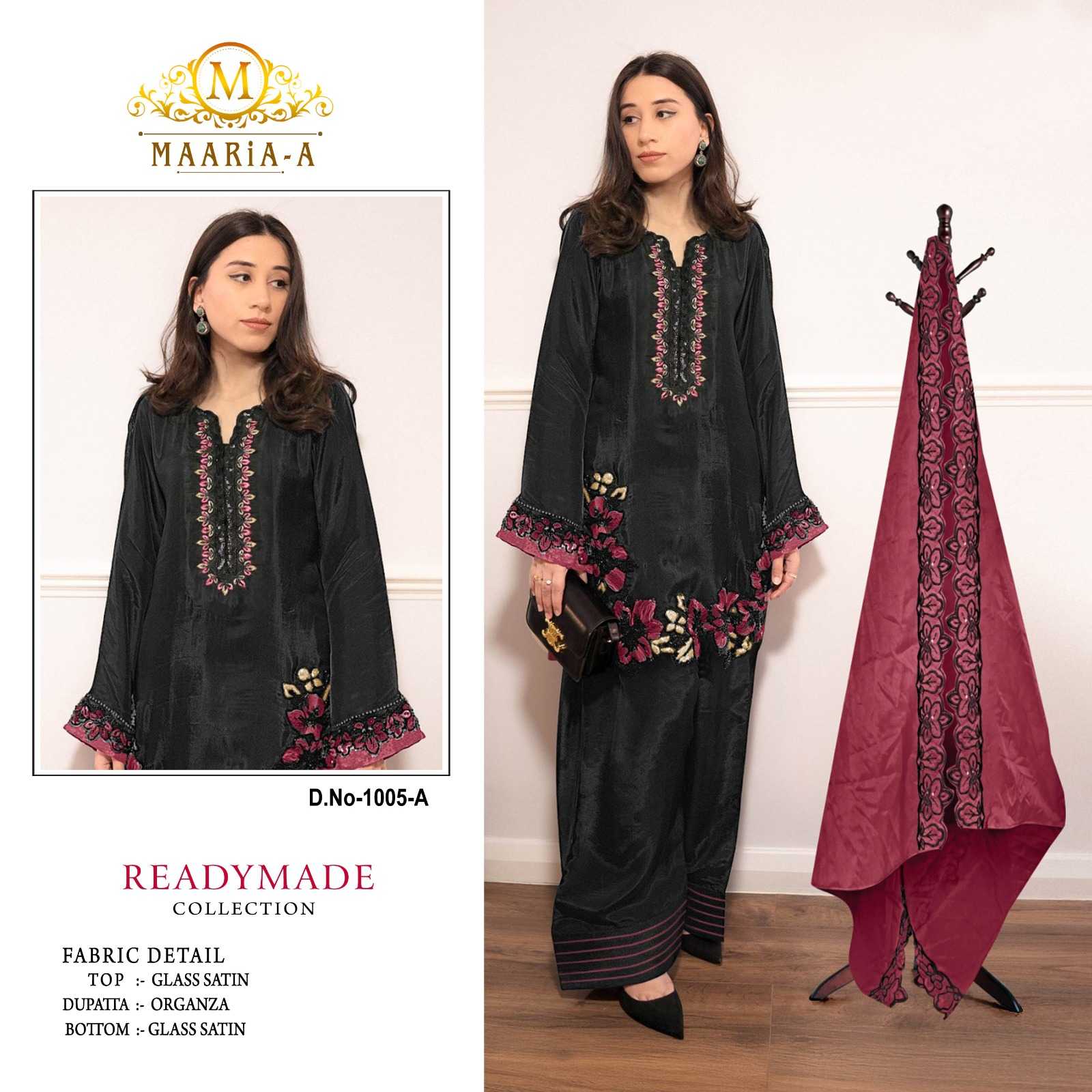 Satin Embroidery Suit