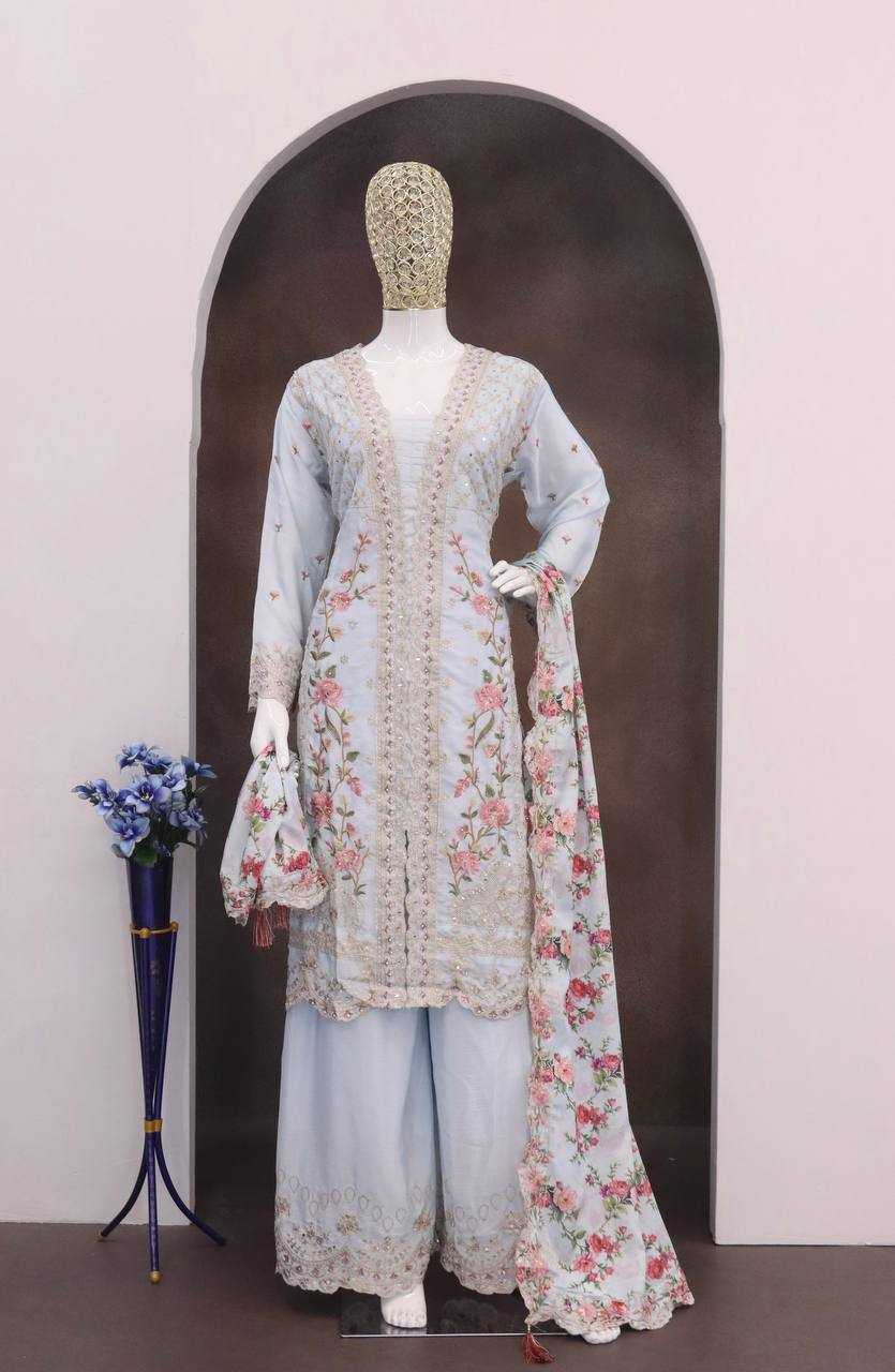 Soft Vichitra Sharara Salwar Suit