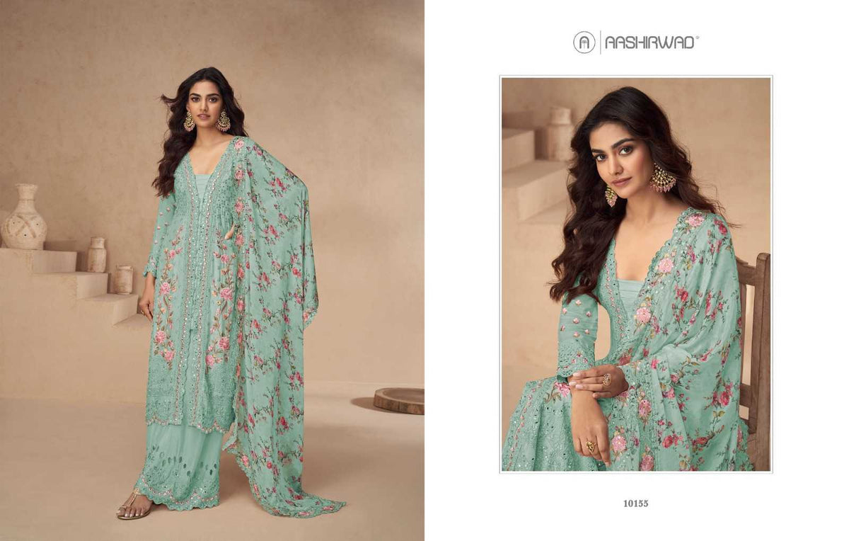 Soft Vichitra Sharara Salwar Suit